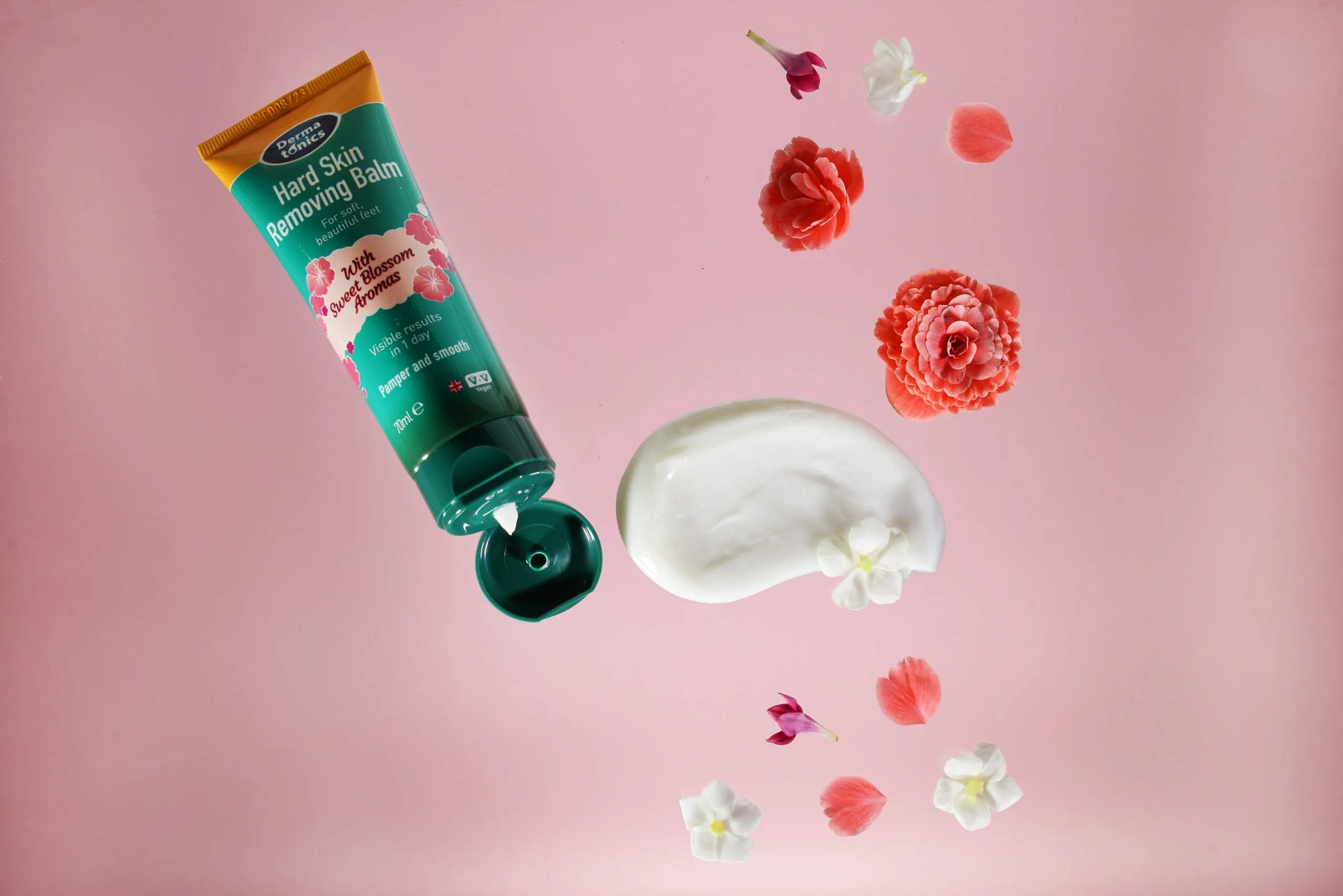 באלם קרם מסיר עור קשה ויבש מאוד מהעקבים עם ניחוח פריחה מתוקה 125 מל