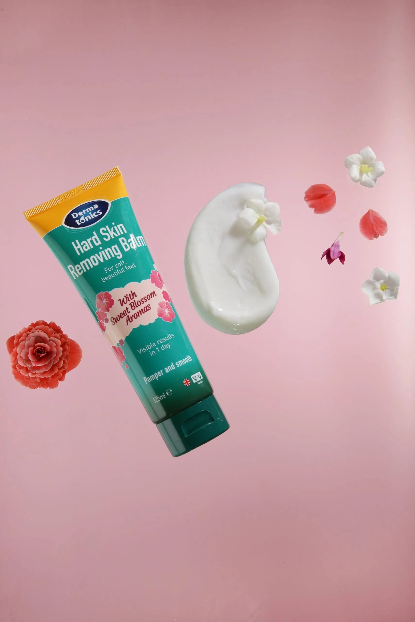 באלם קרם מסיר עור קשה ויבש מאוד מהעקבים עם ניחוח פריחה מתוקה 125 מל