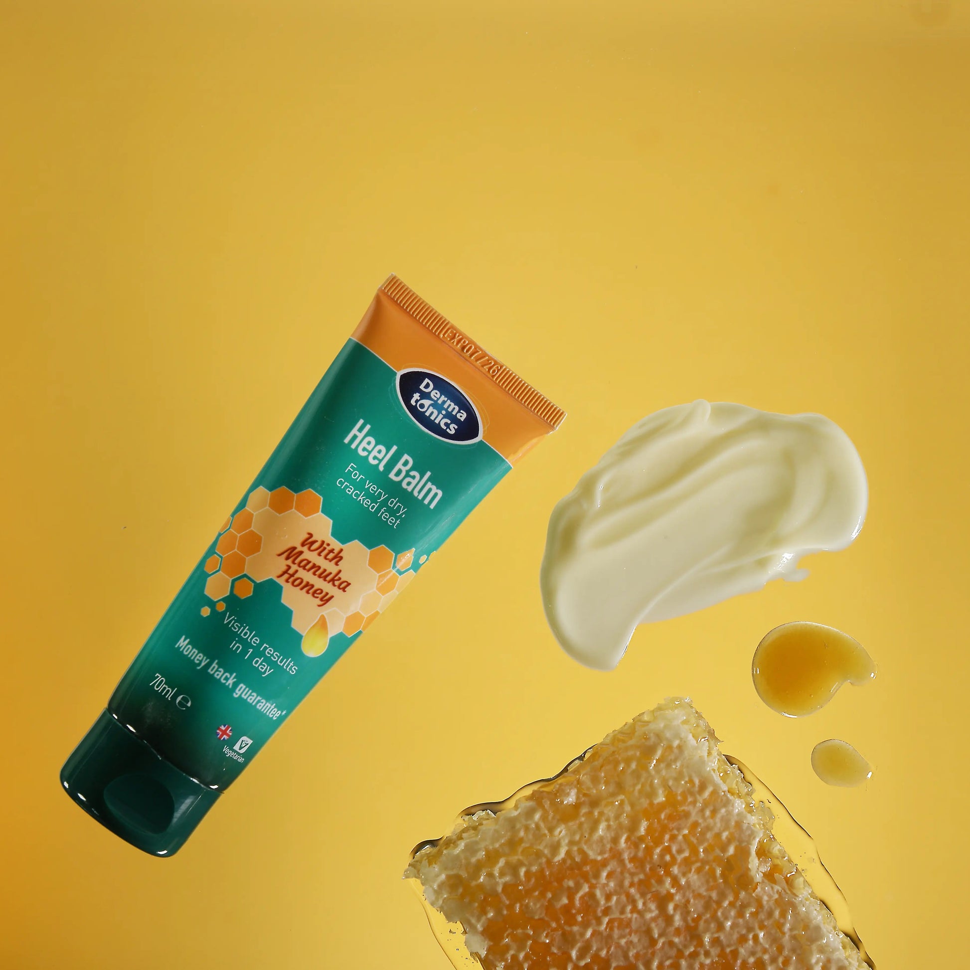 באלם קרם טיפולי לעקב ומרפק יד סדוק ויבש עם דבש מאנוקה ו 25% אוריאה 70 מל